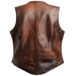 Vintage Men’s Brown Leather Vest - Image 4