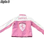 Ferrari Pink Racer Leather Jacket - Image 4