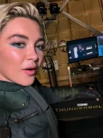 Florence Pugh Thunderbolts 2025 Green Cotton Jacket - Image 3