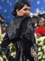 Halle Berry Met Gala 2025 Black Cropped Tuxedo Blazer - Image 3