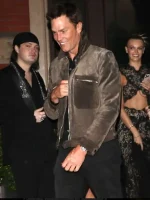Tom Brady Met Gala 2025 Afterparty Suede Jacket - Image 3