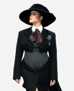 Rihanna 2025 Met Gala Black Cropped Blazer - Image 4