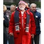 The Man with the Bag 2025 Arnold Schwarzenegger Santa Coat