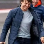 Tom Cruise Mission Impossible 8 Blue Puffer Jacket