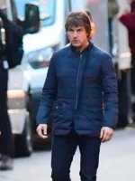 Tom Cruise Mission Impossible 8 Blue Puffer Jacket - Image 3