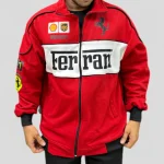 Vintage Red Ferrari F1 Racing Jacket