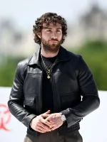 Aaron Taylor-Johnson 28 Years Later 2025 Black Leather Jacket - Image 2