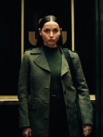 Ana de Armas Ballerina 2025 Green Coat