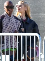 Ariana Grande Super Bowl LVIII Oversized Leather Jacket - Image 2