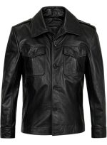 Brad Pitt Friends Season 8 Black Leather Jacket - Image 2