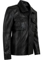 Brad Pitt Friends Season 8 Black Leather Jacket - Image 4