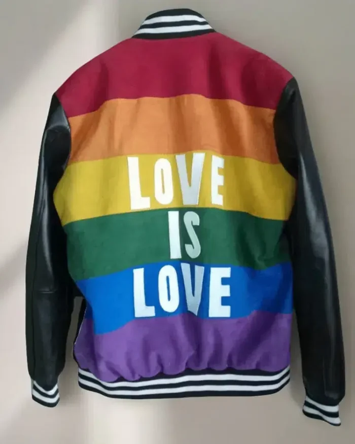 handmade-love-is-love-lgbtq-varsity-jacket-01 Handmade Love is Love LGBTQ Varsity Jacket - Image 1