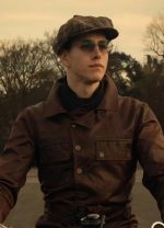 Harris Dickinson The Kingsman Brown Leather Jacket - Image 2