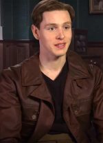 Harris Dickinson The Kingsman Brown Leather Jacket - Image 3