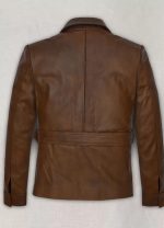 Harris Dickinson The Kingsman Brown Leather Jacket - Image 5