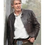 Harrison Ford Star Wars The Force Awakens Brown Leather Jacket