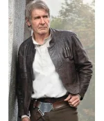 Harrison Ford Star Wars The Force Awakens Brown Leather Jacket