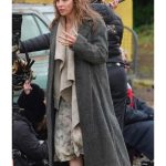 Jodie Comer 28 Years Later 2025 Grey Coat