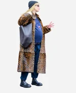 NYC 2025 Jennifer Lawrence Leopard Print Fur Coat - Image 4