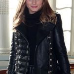 Olivia Palermo Real Black Leather Jacket