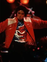 Michael Jackson Victory Tour Beat it Red Lame Jacket