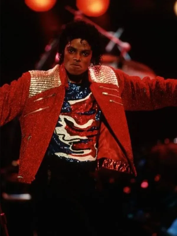 michael-jackson-victory-tour-beat-it-red-lame-jacket Michael Jackson Victory Tour Beat it Red Lame Jacket - Image 1