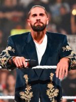 WWE RAW Seth Rollins Golden Peacock Coat - Image 3