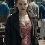 You S05 Madeline Brewer Black Leather Coat