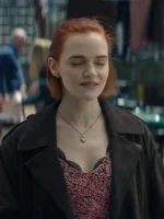 You S05 Madeline Brewer Black Leather Coat - Image 3