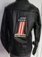 American Flag Harley Davidson Logo Jacket