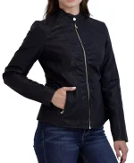 Baccini Leather Moto Jacket - Image 2