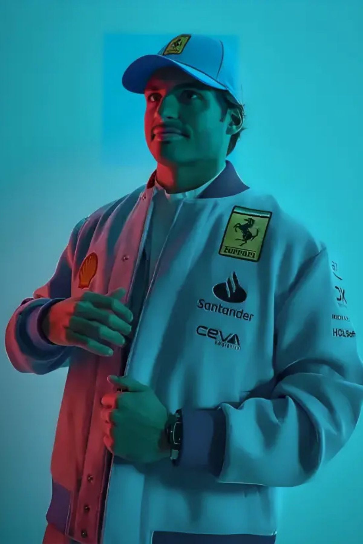 ferrari-blue-miami-grand-prix-bomber-jacket-01 Ferrari Blue Miami Grand Prix Bomber Jacket