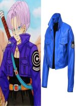 Future Trunks Capsule Corp Blue Leather Crop Jacket