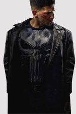 Jon Bernthal Punisher Black Leather Coat