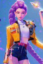 KPop Demon Hunters Rumi Yellow Leather Jacket