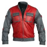 Marty McFly Back to the Future Part II Red Leather Jacket