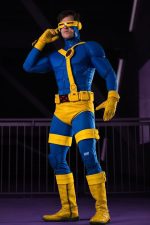 Marvel Cyclops-Inspired Custom Yellow Leather Gloves & Trunks