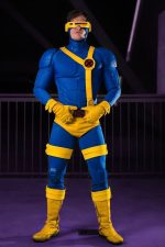 Marvel Cyclops-Inspired Custom Yellow Leather Gloves & Trunks - Image 2