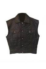 The Warriors Rogues Black Leather Vest - Image 2