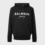 Balmain black hoodie front view