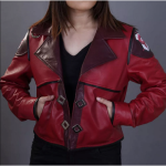 Arcane Vi LoL Red Cosplay Leather Jacket