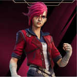 Arcane Vi LoL Red Cosplay Leather Jacket - Image 3