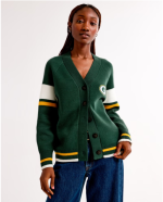 Green Bay Packers Luxe Loft Green Cardigan