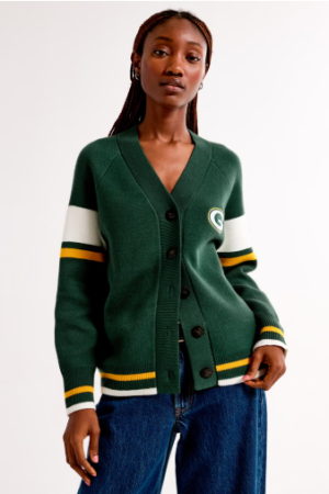 Green Bay Packers Luxe Loft Green Cardigan