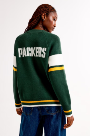 Green Bay Packers Luxe Loft Green Cardigan