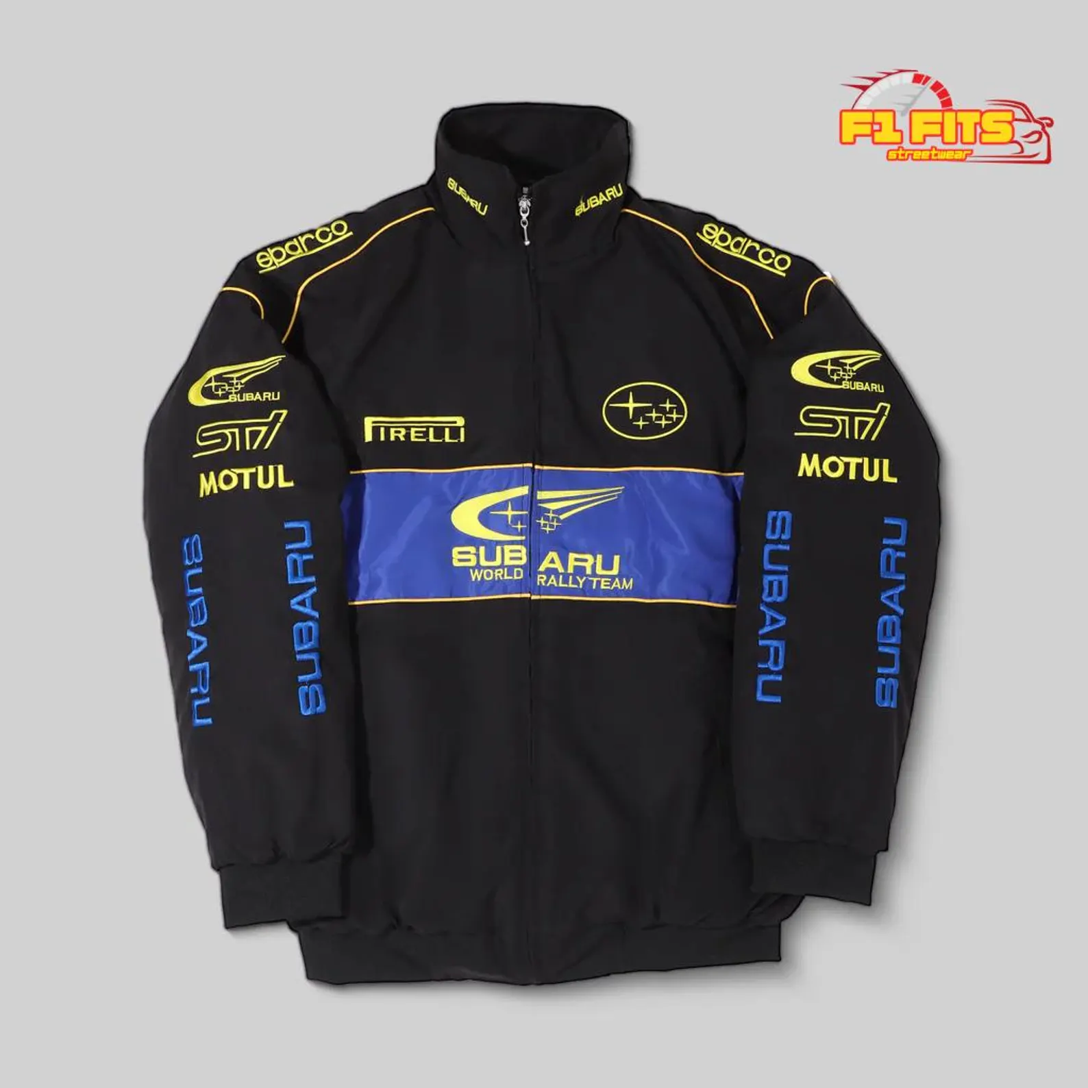 il_1588xN.6937061153_9kde Vintage F1 Jacket Subaru Bomber Racing Jacket - Image 1