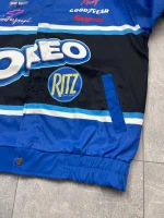 Vintage Nascar Formula 1 Oreo Racing Light Bomber Jacket - Image 8