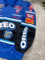 Vintage Nascar Formula 1 Oreo Racing Light Bomber Jacket - Image 7