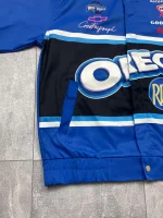 Vintage Nascar Formula 1 Oreo Racing Light Bomber Jacket - Image 4
