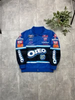 Vintage Nascar Formula 1 Oreo Racing Light Bomber Jacket